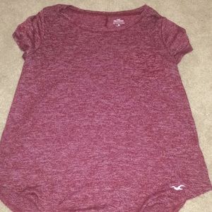 burgundy t-shirt with pocket from Hollister